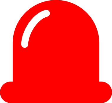 Red alarm siren emergency fighing light icon png