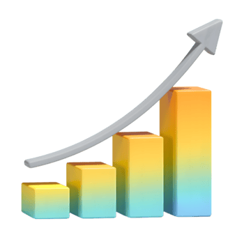 Growing Graph Shows Positive Business Trends png