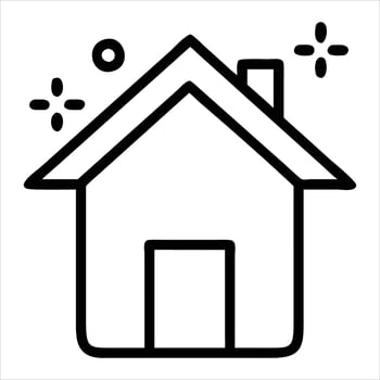 A house with a window and a window cleaner vector