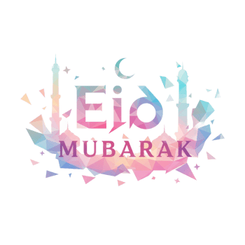 Colorful Geometric Islamic Celebration Greeting png