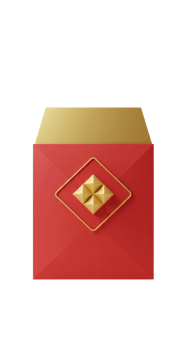 Red And Gold Envelope With Geometric Design with Keywords png
