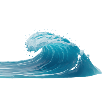 Ocean Wave With Turquoise Foam On Transparent Background png