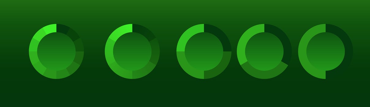 Green background with a green circle in the center vector