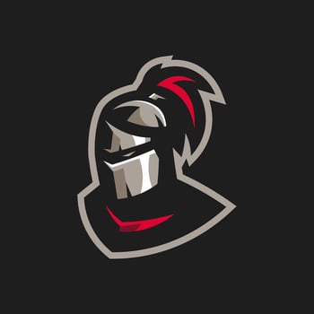 Head knight mascot logo vector