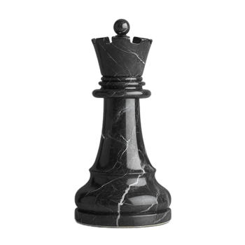 Elegant Black Marble Chess Piece for Visual Impact png