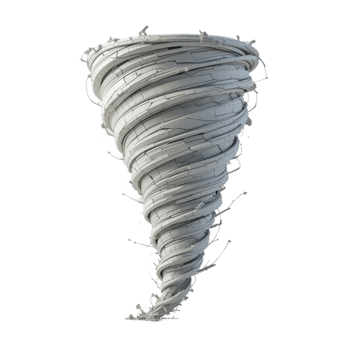 3D Rendering Of A White Swirling Vortex On Transparent Background png