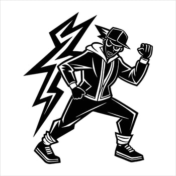 Urban Dancer in Neon vector