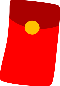 Red paper pack reward angpao chinese icon png