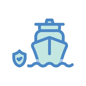 A simple drawing highlighting the subject safe seafaring ship vector