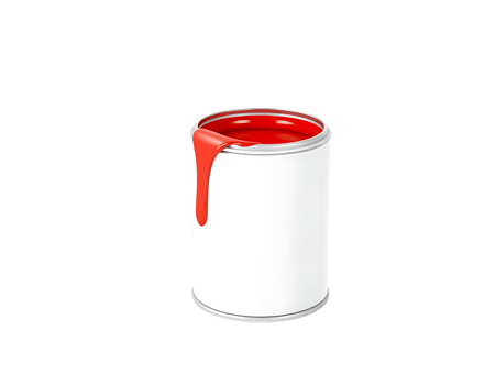 Red Paint Dripping from a White Can png