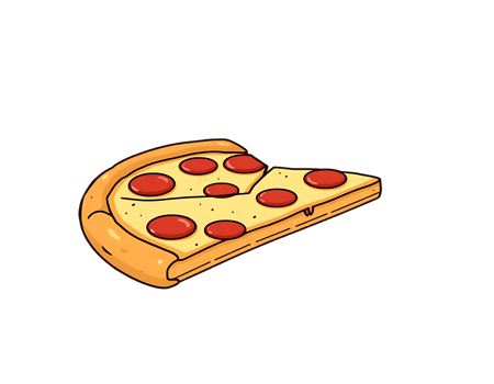 A delicious slice of pepperoni pizza ready to be eaten. png