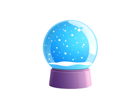 Snow Globe Illustration for Winter Holidays png