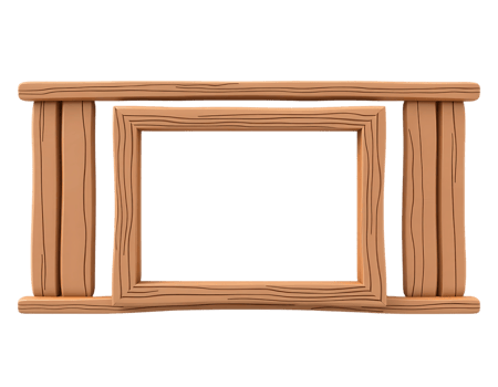 Wooden Frame for Art png