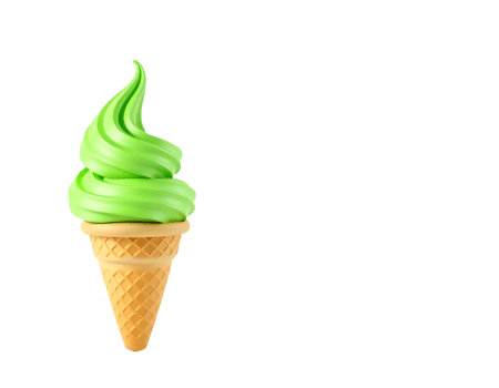 Delicious Green Ice Cream Cone png