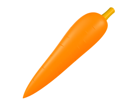 Vibrant Orange Carrot Isolated on Transparent Background png