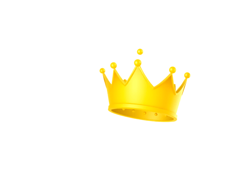 Golden Crown on Transparent Background png