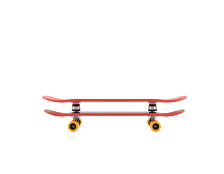 Double-Decked Red Skateboard Isolated png