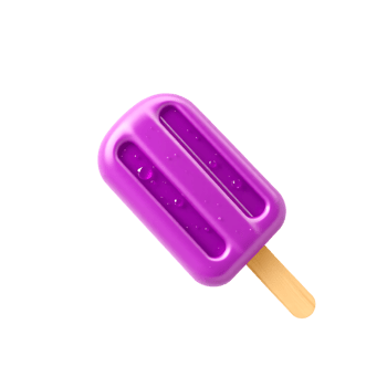 Purple popsicle on a wooden stick png