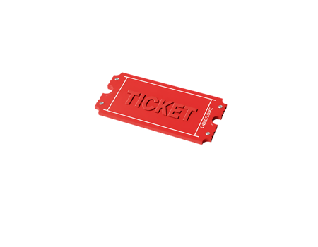 Red Ticket with the word 'Ticket' written on it png