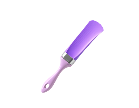 Purple paint brush isolated on transparent background png