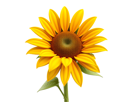 Vibrant Sunflower on Transparent Background png