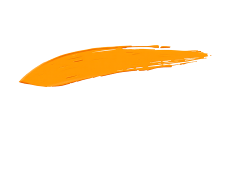 Orange brush stroke for artistic design png