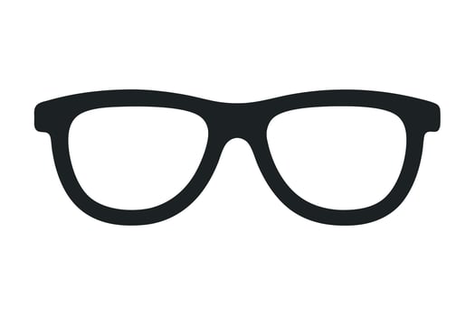 Isolated Eyeglasses Simple Icon with Round Frames Design vector