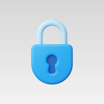 3d Realistic Locked Padlock vector