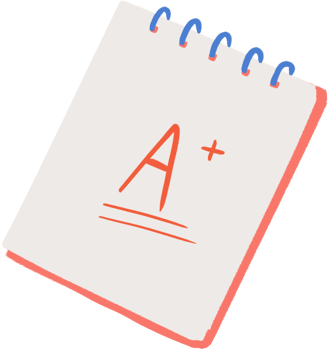 Cartoon note paper exam result png