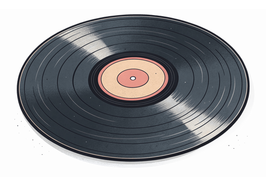 Vintage Vinyl Record Turntable Isolated on Transparent Background for Music Lovers and Collectors png