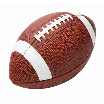 Realistic American Football with Laces and Textured Surface on Transparent Background png