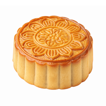 Delicious Mooncake with Intricate Floral Design Perfect for Mid-Autumn Festival Celebrations png