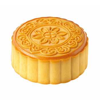 Delicious Mooncake with Intricate Floral Design on Transparent Background png