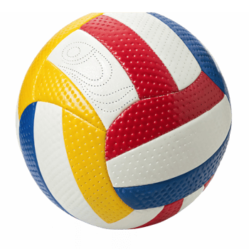 Colorful Volleyball with Distinctive Patterns Ideal for Sports Promotions and Branding png