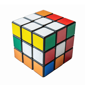 Colorful Rubiks Cube Puzzle with Vibrant Squares for Brain Teasers and Game Challenges png