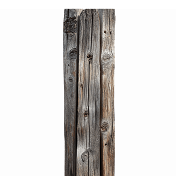Weathered Wooden Posts with Natural Texture and Grain for Rustic Home Decor or Design Projects png