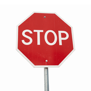 Red Stop Sign Octagon Shape Traffic Warning Sign Isolated on Transparent Background png