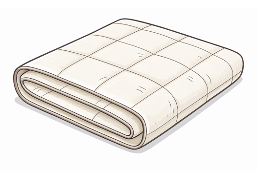 Cozy Folded Quilt Soft Textured Bed Cover Decorative Home Bedding Warm Fabric png