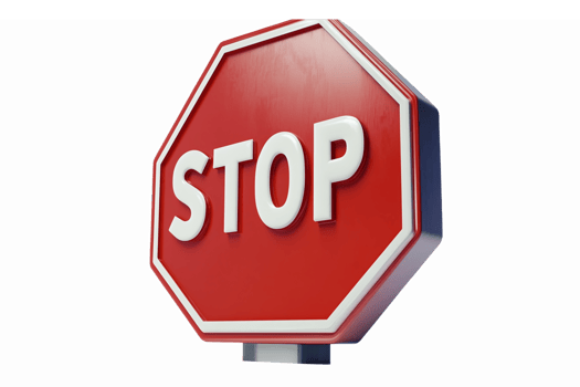 Red Stop Sign with 3D Design for Traffic Safety and Road Awareness png