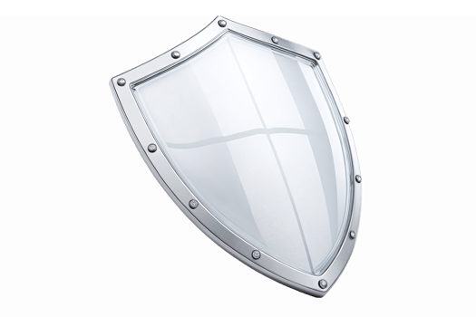 Elegant Silver Shield with Transparent Background for Protection and Security Themes png