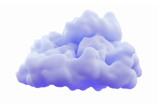 Fluffy Blue Cloud Shape with Soft Edges for Creative Backgrounds and Design Elements png