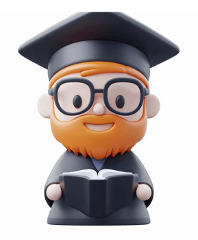 Graduate Character Holding Book with Cap and Glasses for Educational and Academic Use png