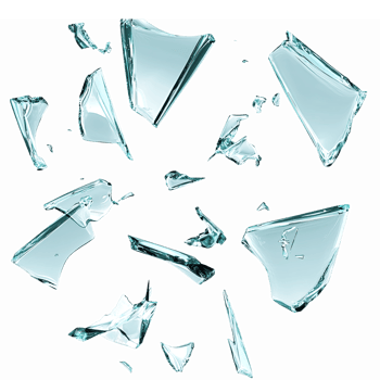 Shattered Glass Fragments Transparent Background for Design and Creative Projects png