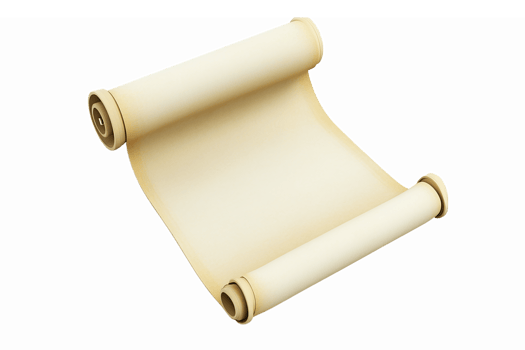 Aged Scroll Paper Design for Templates Notes Invitations Decor with Transparent Background png