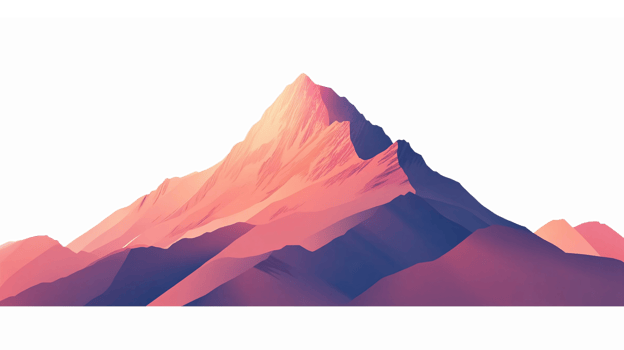 Stunning Mountain Landscape Graphic with Soft Pink and Blue Hues for Nature Inspired Designs png