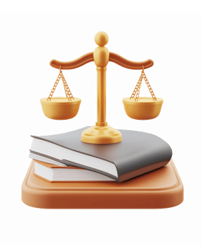 Legal Scale and Books Symbolizing Justice and Law Education in Design png