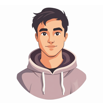 Young Man with Dark Hair Wearing a Hoodie Casual Character Portrait png