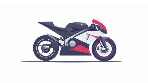 Stylish Motorcycle Graphic for Automotive Designs and Digital Projects png