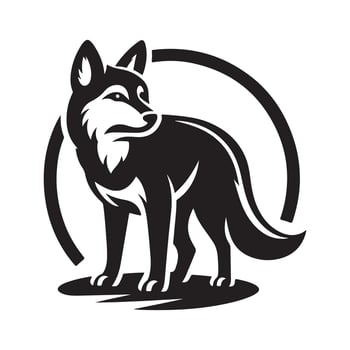 Clean Dingo Silhouette for Branding vector