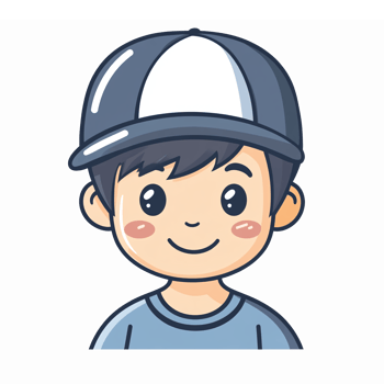 Cheerful Cartoon Boy Character Wearing Cap Smiling with Friendly Expression for Kids Designs png